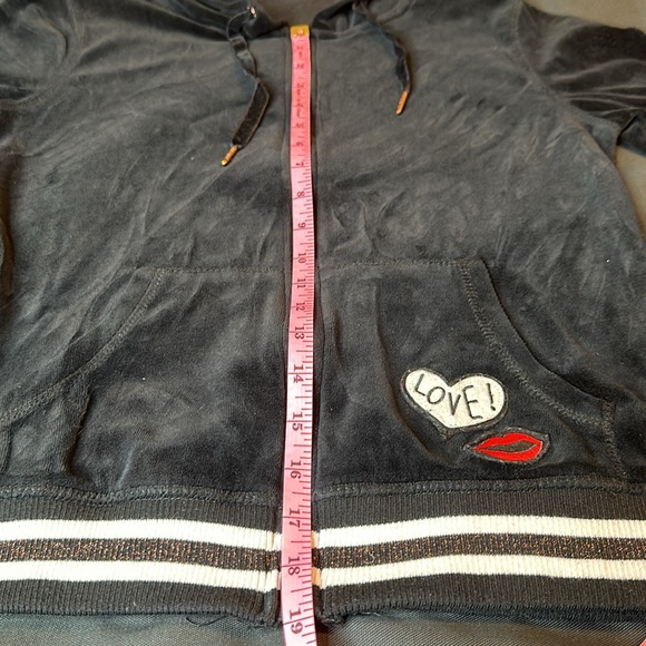 Betsey Johnson Performance Zip Hoodie & Jogger Velour Set - Picture 5 of 13